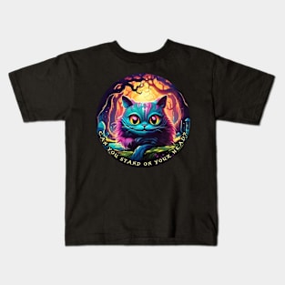 Cheshire Cat Alice in Wonderland Can you stand on your head? Kids T-Shirt